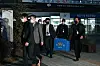 Investigators carry a box of evidence from the Yongsan District Office following a raid on Nov. 8, in connection with the deadly Itaewon crowd crush. [YONHAP]