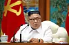 North Korean leader Kim Jong-un convenes an emergency Political Bureau meeting of the Central Committee of the North's ruling Workers' Party on Saturday, according to a photograph released by state media. [YONHAP]