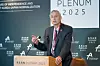 Bruce Bennett, a senior defense analyst at the California-based think tank RAND Corporation, speaks during a press roundtable hosted by the Asan Institute on the sidelines of the Asan Plenum in Seoul on April 23. [ASAN INSTITUTE FOR POLICY STUDIES]