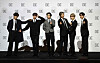 BTS poses for the camera at a global press conference hosted at the Dongdaemun Design Plaza in central Seoul Friday to promote its fifth full-length album, ″BE (Deluxe Edition).″ [JOONGANG ILBO]