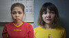 The two women — Indonesian national Siti Aisyah, left, and Vietnamese national Doan Thi Huong — who were accused of the assassination of Kim Jong-nam at Kuala Lumpur International Airport in Malaysia. [THE COOP]
