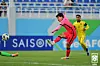 Cho Young-wook scores a goal during an AFC U-23 Asian Cup match against Malaysia at Lokomotiv Stadium in Tashkent, Uzbekistan on June 2. [YONHAP]