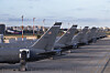 A Wizz Air charter flight takes off behind nine US Air Force Boeing KC-135 Stratotanker aerial refueling tanker aircraft carriers parked in Ben Gurion International Airport in Lod, Israel, outside Tel Aviv, on February 27. In an email sent Friday, US Ambassador Mike Huckabee told embassy employees if they want to leave Israel, they ″should do so TODAY.″ England has evacuated all embassy staff from Tehran. [UPI]