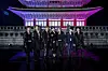 Boy band BTS poses in front of Gyeongbok Palace. [KOREA HERITAGE SERVICE]