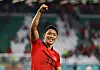 Hwang Hee-chan celebrates after scoring a crucial injury time goal to lead Korea to a 2-1 win over Portugal and advance out of the group stage at the 2022 Qatar World Cup on Dec. 2. [REUTERS/YONHAP]
