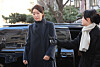 Rep. Kang Sun-woo, left, speaks to reporters before entering the Seoul Metropolitan Police Agency's Public Crime Investigation Unit in western Seoul on Feb. 3. [YONHAP]