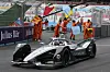 Mercedes-EQ Formula E Team driver Stoffel Vandoorne reacts after winning Season 8 of the ABB FIA Formula E World Championship in Seoul on Aug. 14. [AP/YONHAP]