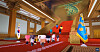 Children take a virtual tour around the Blue House on May 5 on Minecraft. [THE BLUE HOUSE]