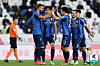 Ulsan Hyundai FC forward Lukas Hinterseer celebrates with his team after opening the scoring against Gwangju FC at the Ulsan Munsu Football Stadium in Ulsan on Saturday. [YONHAP]