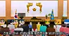 Characters of President Moon Jae-in and First Lady Kim Jung-sook talk to children who took part in a virtual tour of the Blue House on May 5 on Minecraft. [THE BLUE HOUSE]