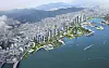 A computer-generated image of North Port in Busan, the proposed venue for the World Expo 2030, after the completion of its regeneration program [BUSAN METROPOLITAN CITY]