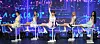 woo!ah! performs ″Switch Up,″ a track for its new EP ″JOY,″ during a showcase in southern Seoul on Thursday. [NV ENTERTAINMENT]