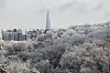 Mount Guryong in Seocho District, southern Seoul, is covered in snow on Wednesday. [YONHAP]