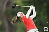 Lee So-young tees off on the 12th hole of the second round of the Singapore Women's Open on Dec. 10 at Tanah Merah Country Club in Singapore. [KLPGA]