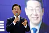 Democratic Party lawmaker Lee Jae-myung speaks at a party leadership campaign event at Jeonbuk National University in Jeonju, North Jeolla on Tuesday. [YONHAP]