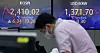 A screen in Hana Bank's trading room in central Seoul shows the Kospi closing at 2,410.02 points on Tuesday, up 6.34 points, or 0.26 percent, from the previous trading day. [NEWS1]