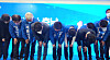 Top officials of the Democratic Party (DP) apologize Thursday at an opening ceremony of an election office in Cheonan, South Chungcheong, shortly after Rep. Park Wan-ju was expelled from the party on allegations of sexual misconduct. Among those who bowed in front of cameras were Lee Jae-myung, who lost to Yoon Suk-yeol in the presidential race and is now running for a DP parliamentary seat in Incheon; Park Ji-hyun, DP interim co-chair; and Lee Nak-yon, former prime minister and senior adviser to the DP. [NEWS1]