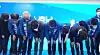 Top officials of the Democratic Party (DP) apologize Thursday at an opening ceremony of an election office in Cheonan, South Chungcheong, shortly after Rep. Park Wan-ju was expelled from the party on allegations of sexual misconduct. Among those who bowed in front of cameras were Lee Jae-myung, who lost to Yoon Suk-yeol in the presidential race and is now running for a DP parliamentary seat in Incheon; Park Ji-hyun, DP interim co-chair; and Lee Nak-yon, former prime minister and senior adviser to the DP. [NEWS1]