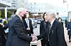 Kim greets German President Frank-Walter Steinmeier at the university’s Seokgwan-dong Campus on Nov. 4, 2022, before offering him a tour of the School of Film, TV and Multimedia. [KOREA NATIONAL UNIVERSITY OF ARTS]