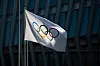 The Olympic flag flies outside the headquarters of the International Olympic Committee on Monday. [AFP/YONHAP]