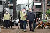 Minister of the Interior and Safety Lee Sang-min, right, inspects on Thursday a neighborhood in Gwanak District, southern Seoul, that was flooded due to torrential rains that poured Monday. [NEWS1]