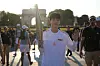 Jin waits to receive the Olympic torch in Paris on July 14. [BIGHIT MUSIC]