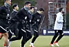 The Taeguk Warriors train at Paju National Training Center in Paju, Gyeonggi on Monday ahead of the FIFA World Cup Asian qualifier against the United Arab Emirates scheduled on Thursday. [YONHAP]
