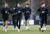 The Taeguk Warriors train at Paju National Training Center in Paju, Gyeonggi on Monday ahead of the FIFA World Cup Asian qualifiers against the United Arab Emirates scheduled on Thursday. [YONHAP]