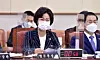 Justice Minister Choo Mi-ae attends the National Assembly's Legislation and Judiciary Committee on Monday. [YONHAP]