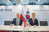 This photo provided by Korea Aerospace Industries Co. shows the company's memorandum of understanding signing ceremony held with Polish defense firm WZL-2 in Warsaw on Dec. 11, 2023. [KOREA AEROSPACE INDUSTRIES]