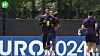 The English national team train ahead of their last group stage Euro 2024 match against Slovenia on Tuesday. [ONE FOOTBALL]