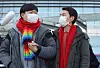 So Seong-wook, left, and Kim Yong-min, a gay couple, stand in front of the Seoul Administrative Court in southern Seoul on Jan. 7, 2022, after the court ruled against them. [NEWS1]