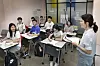 Hoang Yen Nhi, 14, far left, and her classmates attend a Korean class at the Seoul Global Youth Education Center in Yeongdeungpo District, western Seoul, on July 29. [PARK SANG-MOON]
