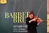 Violinist Esther Yoo plays Vieuxtemps’ Souvenir d’Amerique, Op. 17 “Yankee Doodle″ during a press conference at Ode Port in southern Seoul to promote her new album 'Barber, Bruch,' which was released on Jan. 26. [MAST MEDIA]