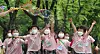 Children frolic with soap bubbles in the Boramae Park in Daejeon on Tuesday, a day before Children’s Day. [NEWS1]