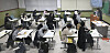 Takers of the Korea's College Scholastic Ability Test (CSAT) study before the test begins at Daegu Girl's High School on Nov. 16, 2023. [NEWS1]