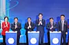 Samsung Electronics Executive Chairman Lee Jae-yong, fourth from left, participates at the opening ceremony of Samsung's research and development center in Hanoi, Vietnam, on Dec. 23, 2022. [NEWS1]