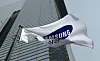 A flag at a Samsung subsidiary office in Gangnam District, southern Seoul. [YONHAP]