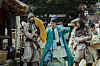 Ryu Joon-yeol, center, portrays the clumsy but highly skilled Taoist wizard Mureuk who looks for the fabled sword in director Choi Dong-hoon's 'Alienoid Part 1.' [CJ ENM]