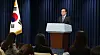 National Security Adviser Kim Sung-han talks to reporters about President Yoon Suk-yeol's six-day trip to attend Asean-related meetings in Cambodia and the G20 in Indonesia, at the presidential office in Yongsan District, central Seoul, Wednesday. [JOINT PRESS CORPS]