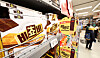 Orion's Bichobi chocolate snacks are displayed at a hypermarket in central Seoul on Sunday. The price of Bichobi was increased by 30 percent on the same day. [NEWS1]