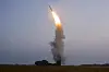 A photo of a new type of anti-aircraft missile developed by North Korea's Academy of Defense Science is released by the state-run Korean Central News Agency (KCNA) on Friday. The North test-fired it the previous day, according to the KCNA. [YONHAP]