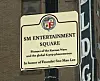 The SM Entertainment Square sign put up at the Intersection of 6th Street and Oxford Avenue in Los Angeles, California. [SM ENTERTAINMENT]