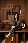 Sharon Choi poses for a photo during an interview with the JoongAng Ilbo on Wednesday at the State Tower Namsan in central Seoul. [WOO SANG-JO]