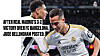 Real Madrid midfielder Jude Bellingham, left, celebrates with his teammate Lucas Vazquez. [ONE FOOTBALL]