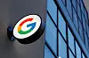 A sign is seen at the entrance to the Google retail store in the Chelsea neighborhood of New York City on June 17. [REUTERS/YONHAP]