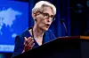 Deputy Secretary of State Wendy Sherman in this file photo taken at the State Department in Washington DC on Aug. 18. [AP PHOTO/ANDREW HARNIK]