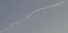 An image, released by the Joint Chiefs of Staff on June 28, 2024, shows a North Korean missile ascending in an abnormal manner during a failed launch earlier this week. [YONHAP]