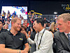 Patriots and Veterans Affairs Minister Park Min-shik, center, with Prince Harry, right, founder of the Invictus Games, at wheelchair rugby match at Dusseldorf, Germany, on Sunday. [MINISTRY OF PARTRIOTS AND VETERANS AFFAIRS]