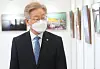 Gyeonggi Gov. Lee Jae-myung attends a photo exhibition in Suwon, Gyeonggi, on Monday. [YONHAP]